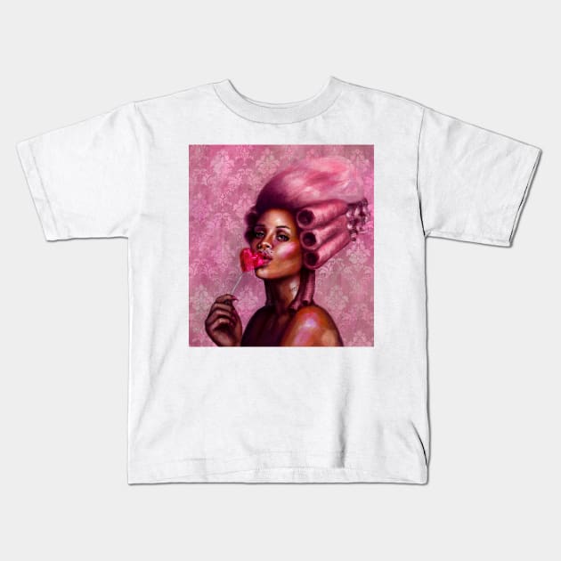 Yas, Queen, Madam Lolli in pink Kids T-Shirt by ArtInPi